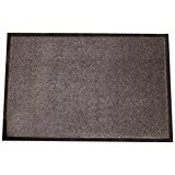 Durable Wipe-N-Walk Vinyl Backed Indoor Carpet Entrance Mat, 48&quot; x 96&quot;, Brown