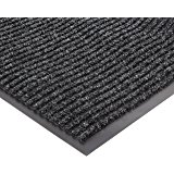 NoTrax 109 Brush Step Entrance Mat, for Lobbies and Indoor Entranceways, 4' Width x 6' Length x 3/8" Thickness, Charcoal